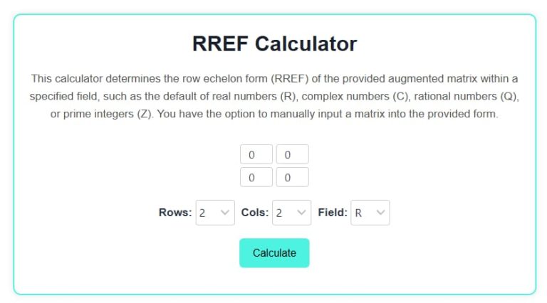 How to Use RREF Calculator with Steps: A Complete Guide
